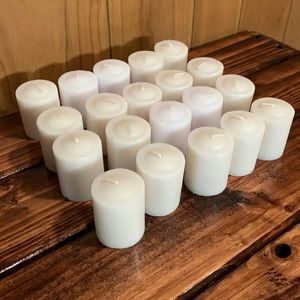 Cream and White Votive Candles, set of 20